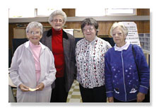Lucy (Hennessy) Jarratt, Maurita Bourque, Patsy Hennessy and Eileen Hennessy, Winter 2004.
